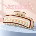 venslorb™ Contour Acetate Claw Clip, 4.25-Inch Large Rectangular Hair Clip for Long Hair, Updos & French Twists