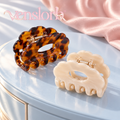 venslorb™ Petal Pair Mini Acetate Claw Clips, 2-Piece Small Hair Clip Set for Side Sections & Half-Up Hairstyles